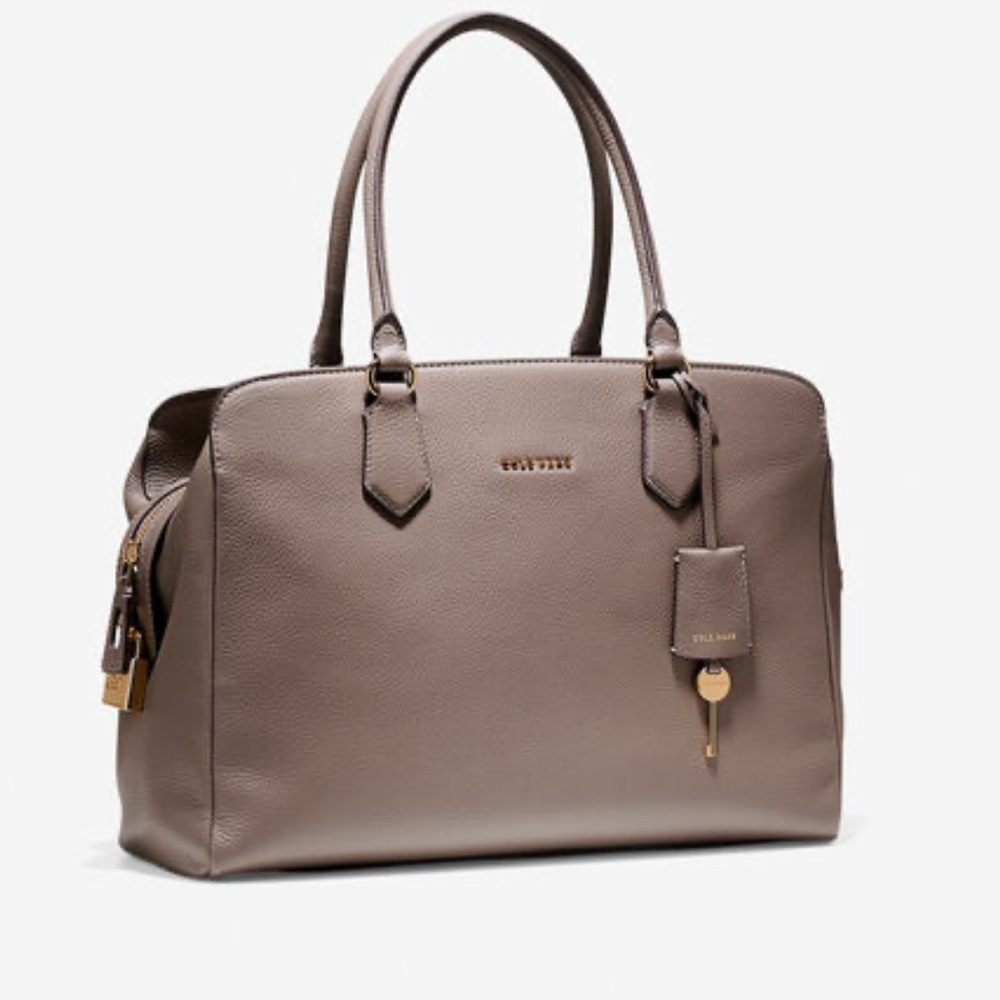 Cole Haan Gray Leather Tote Bag - Picture 7 of 10